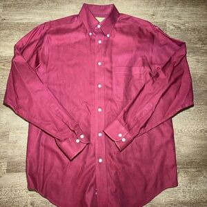 Roundtree & Yorke Gold Label Men's Dress‎ Shirt Red Non Iron